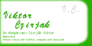 viktor czirjak business card